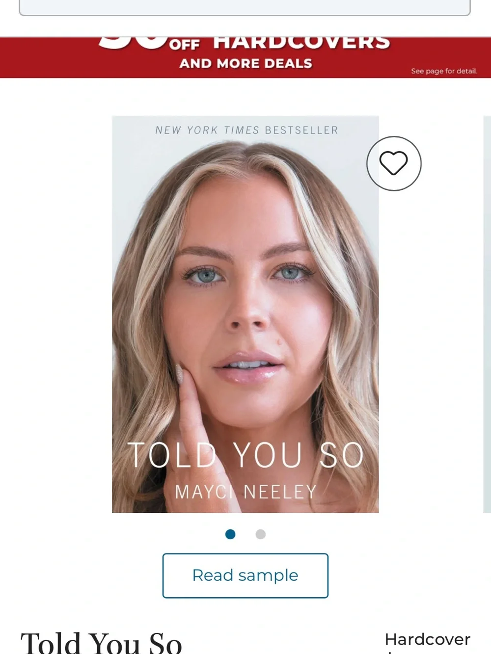 Told You So — Mayci Neeley (Hardcover)
